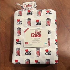 Coca Cola Diet Coke Sheet Set - NEW Size Twin
